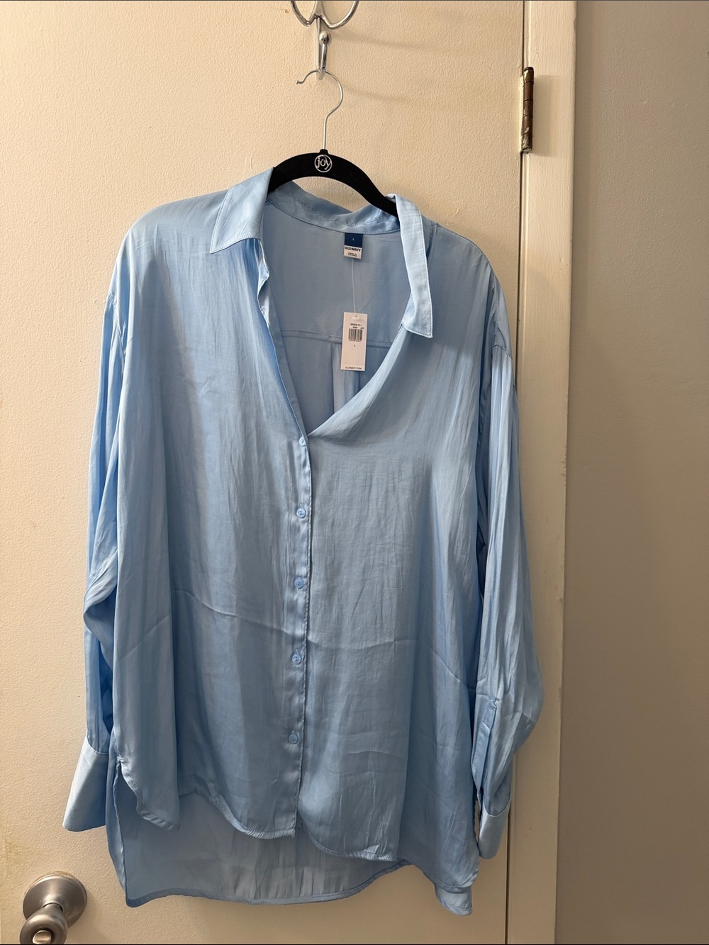 Light Blue Button-Front Women’s Shirt